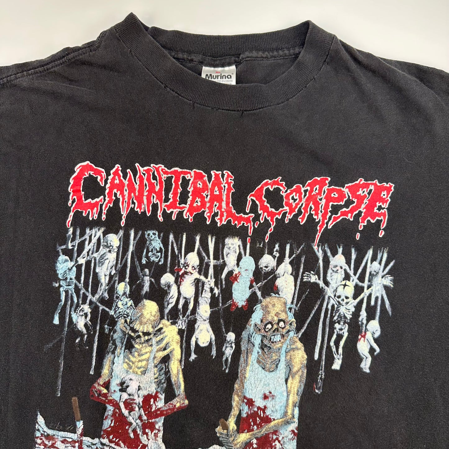 Vintage 90s Cannibal Corpse Long Sleeve Shirt XL Butchered At Birth