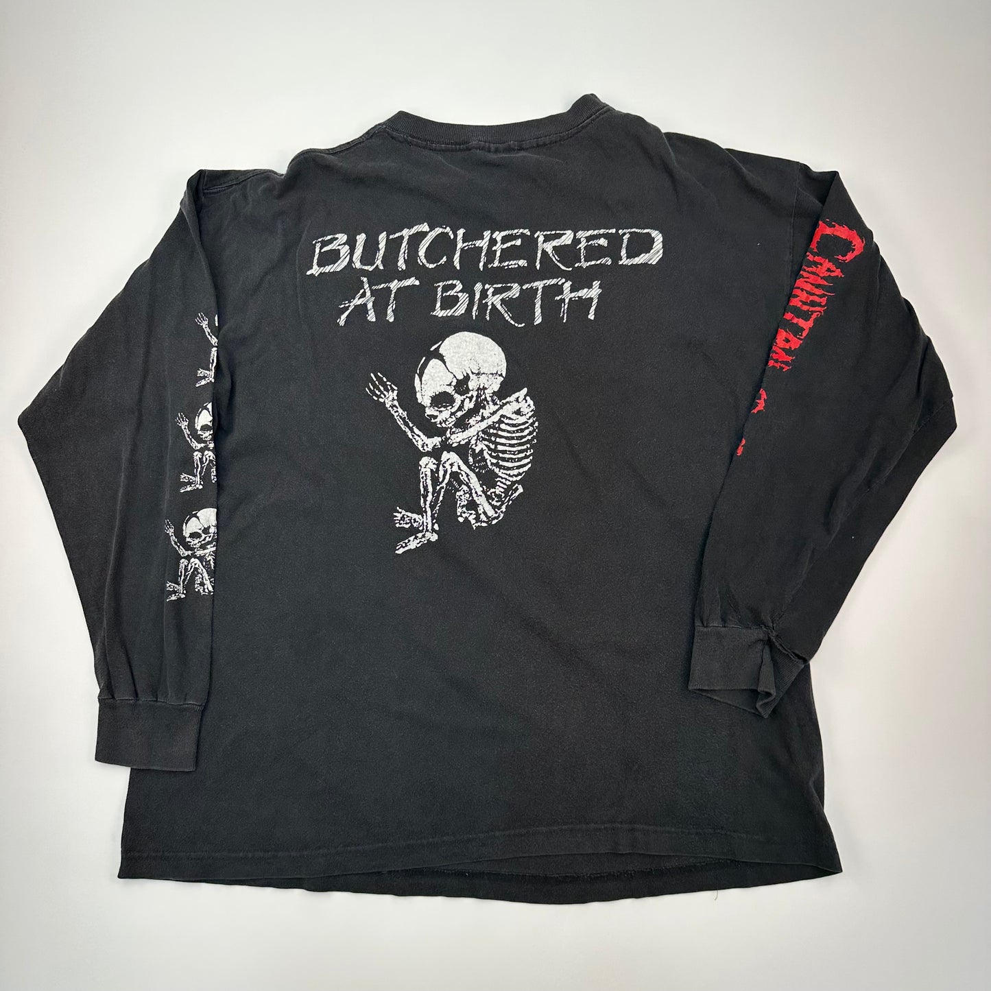 Vintage 90s Cannibal Corpse Long Sleeve Shirt XL Butchered At Birth
