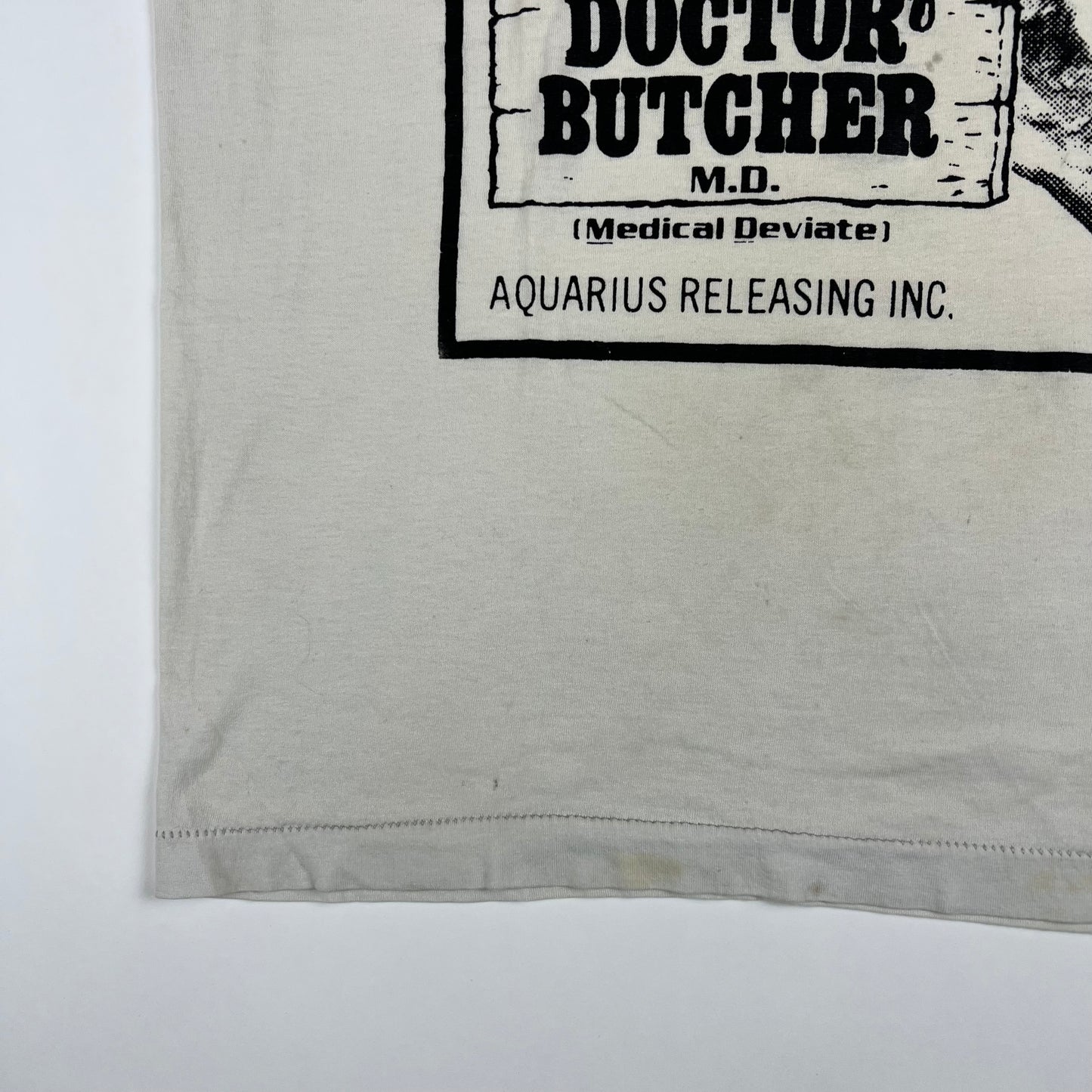 Vintage 80s Doctor Butcher Shirt Large Mutilation Graphics