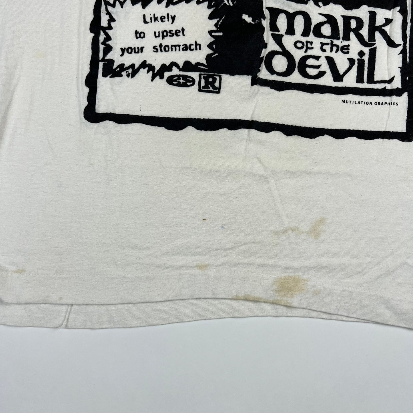 Vintage 80s Mark Of The Devil Shirt Medium Mutilation Graphics