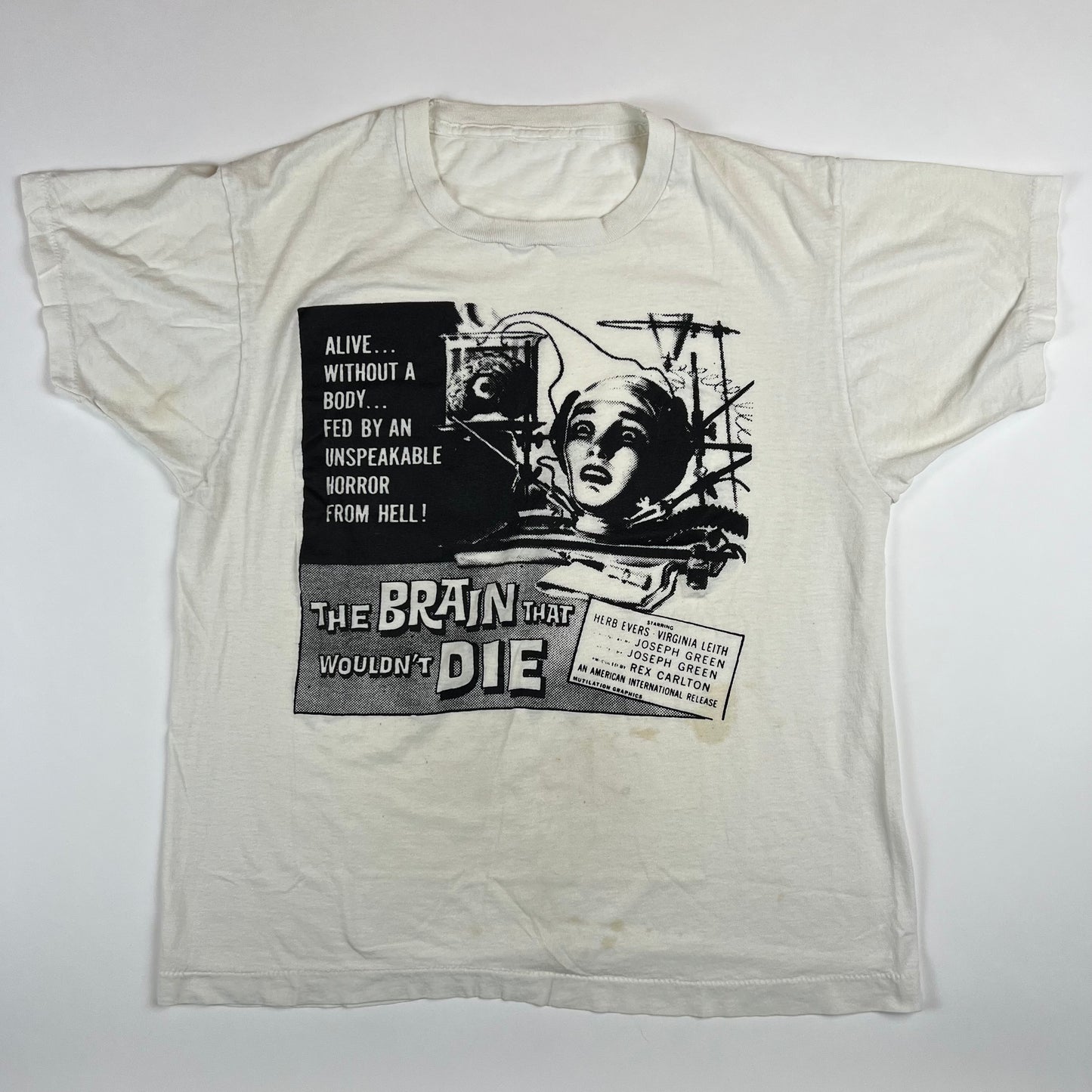 Vintage 80s The Brain That Wouldn't Die Shirt Medium Mutilation Graphics