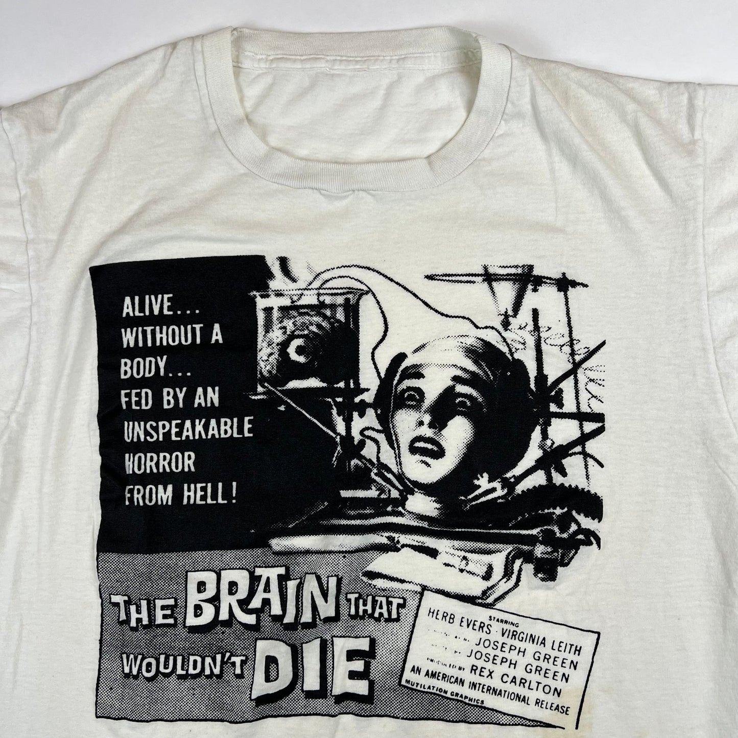 Vintage 80s The Brain That Wouldn't Die Shirt Medium Mutilation Graphics