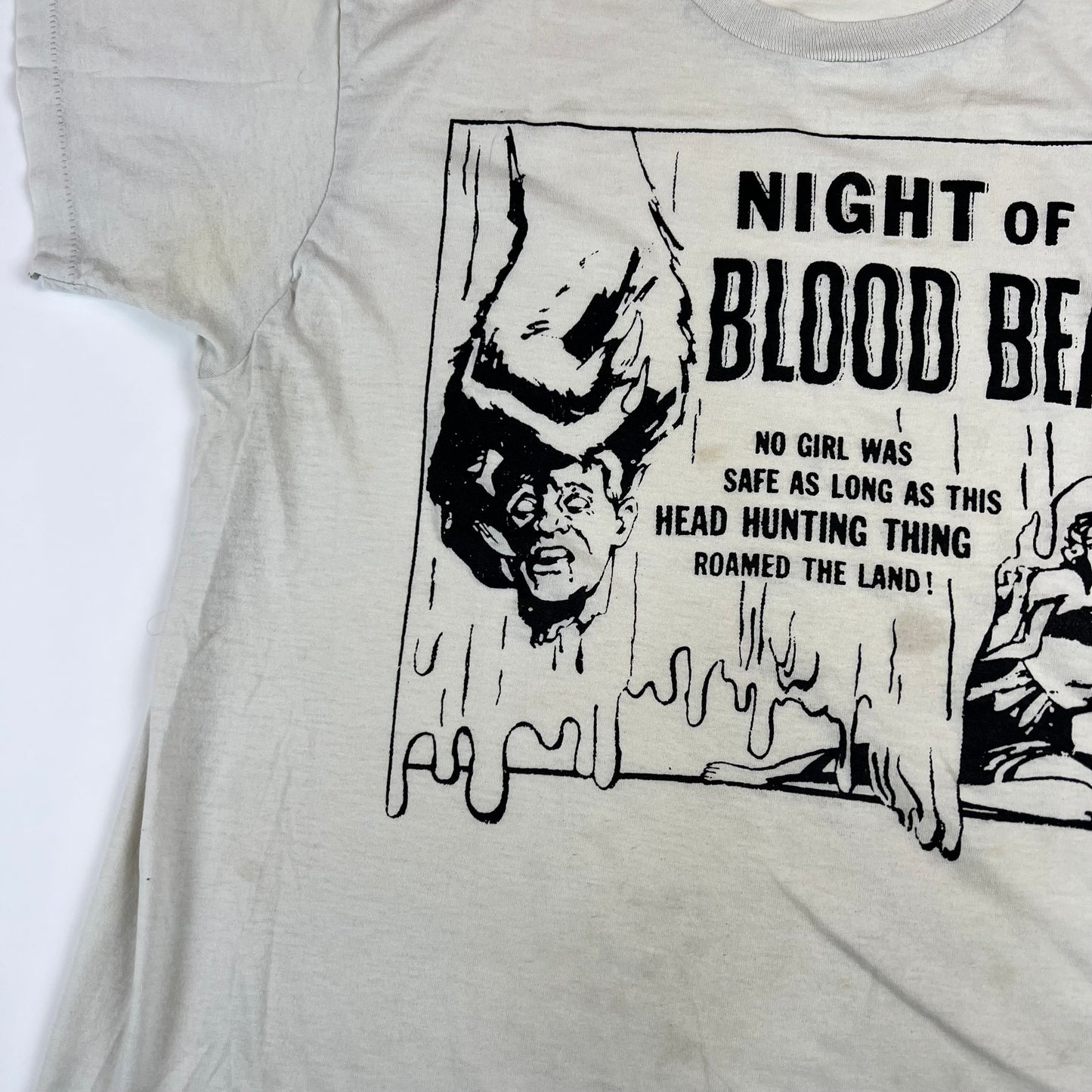 Vintage 80s Night Of The Blood Beast Shirt Large Mutilation Graphics