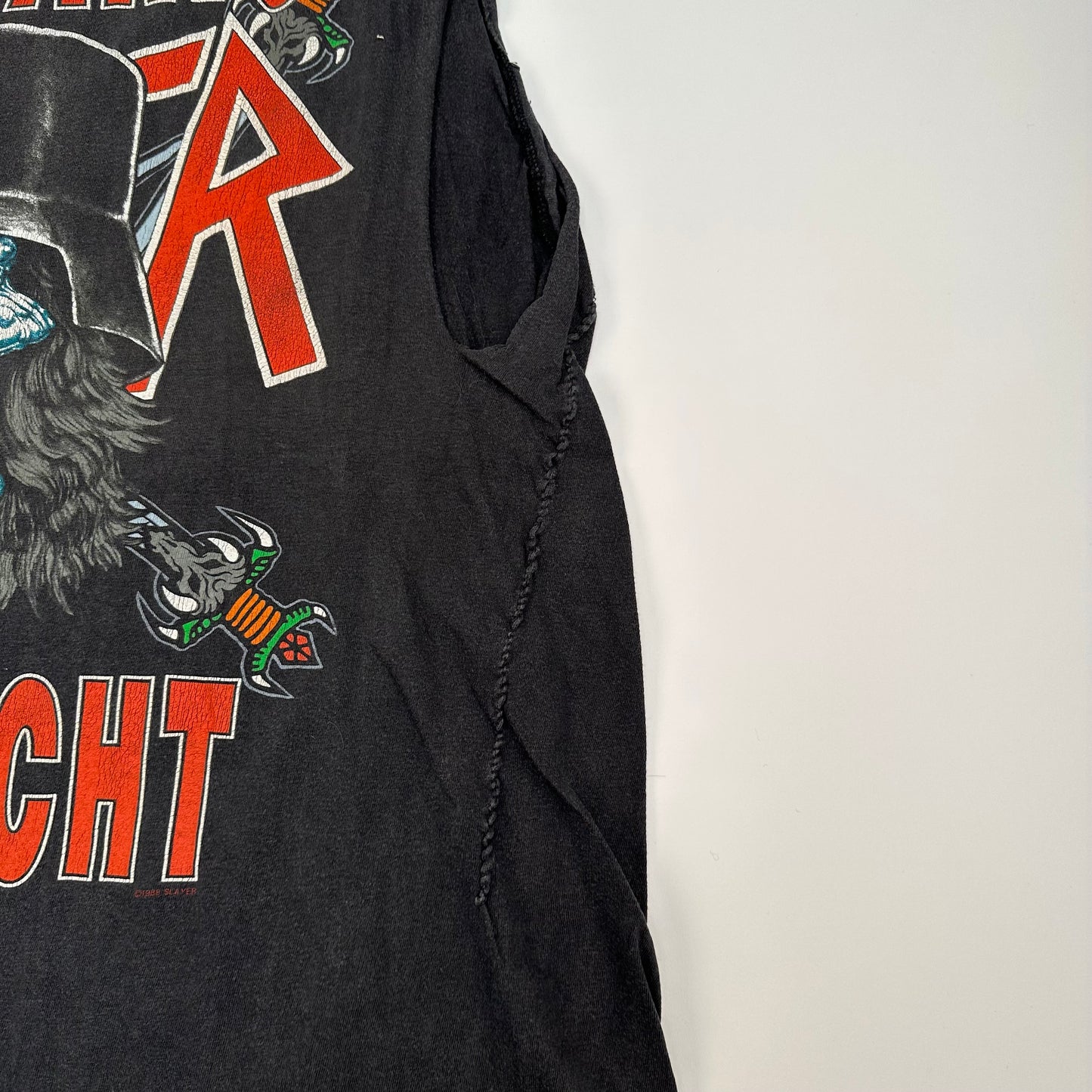 Vintage 1988 Slayer Sleeveless Shirt XL Slaytanic Wehrmact