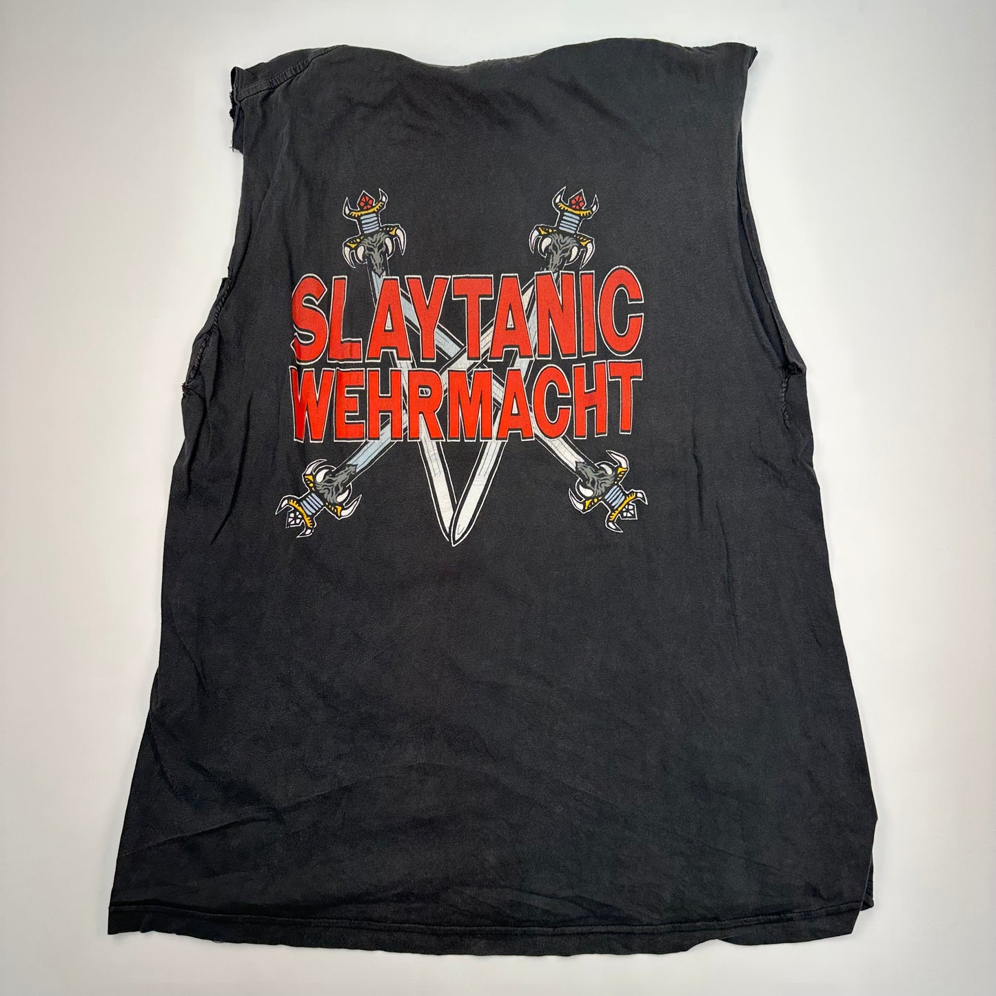 Vintage 1988 Slayer Sleeveless Shirt XL Slaytanic Wehrmact