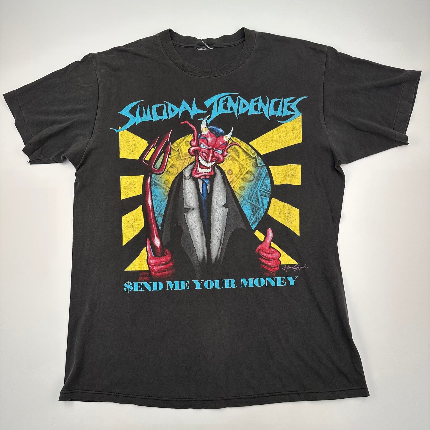 Vintage 1991 Suicidal Tendencies Shirt Large Send Me Your Money