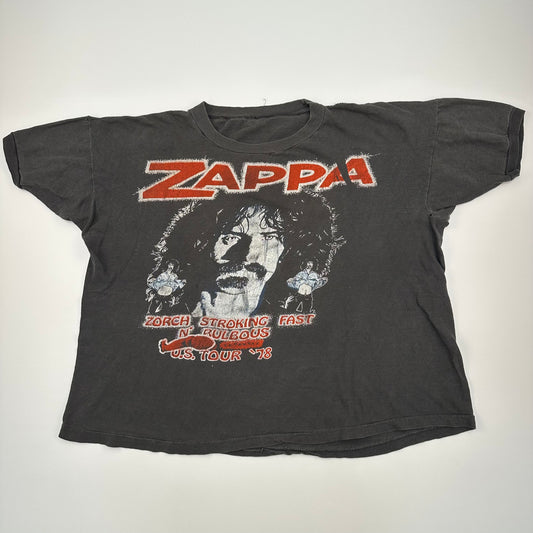 Vintage 1978 Frank Zappa Shirt Medium Zorch Stroking Fast