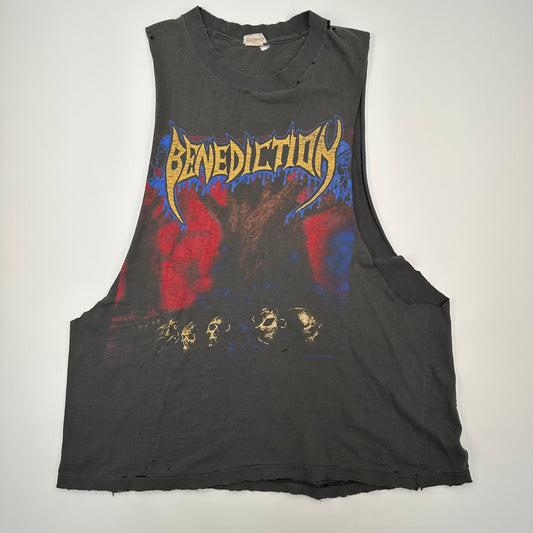 Vintage 90s Benediction Sleeveless Shirt Large The Grand Leveller