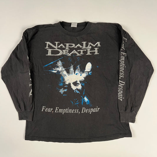 Vintage 1996 Napalm Death Long Sleeve Shirt XL Fear, Emptiness, Despair