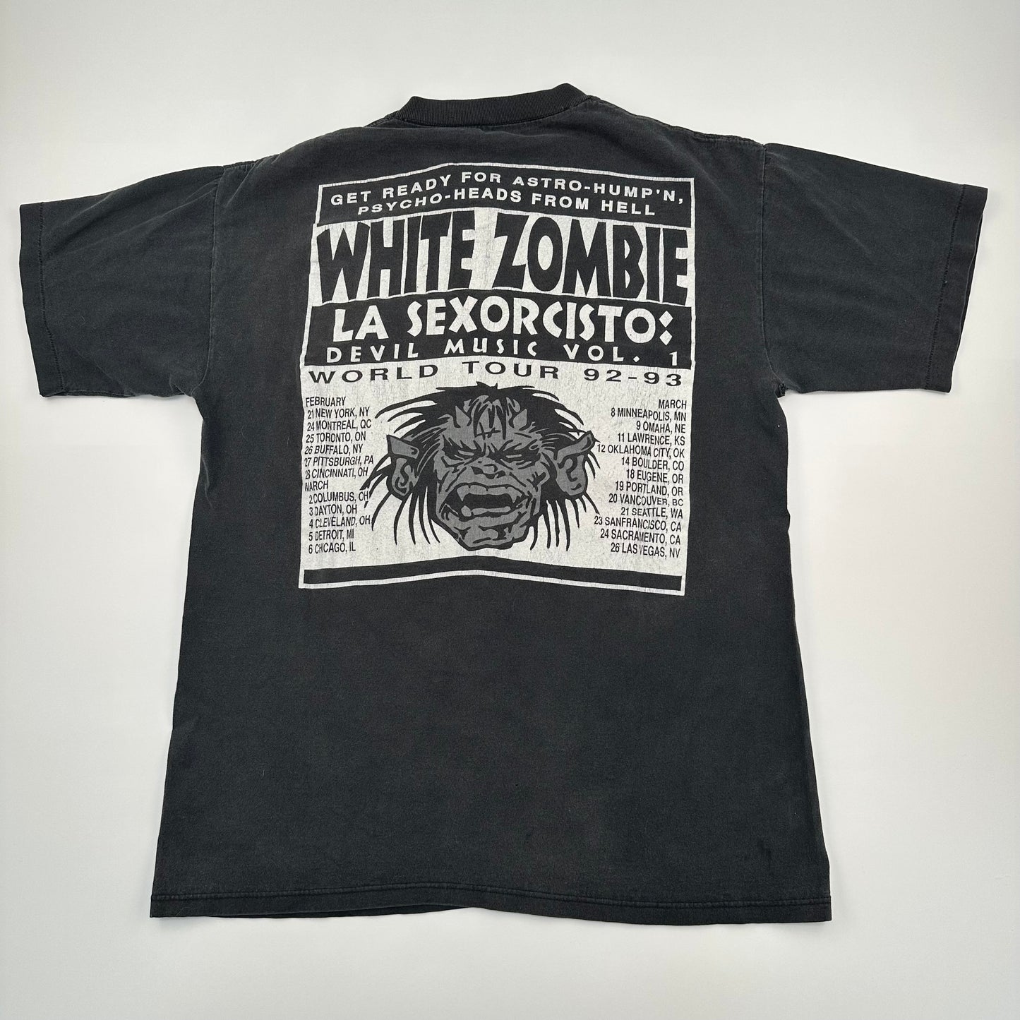 Vintage 1992 White Zombie Shirt Large La Sexorcisto