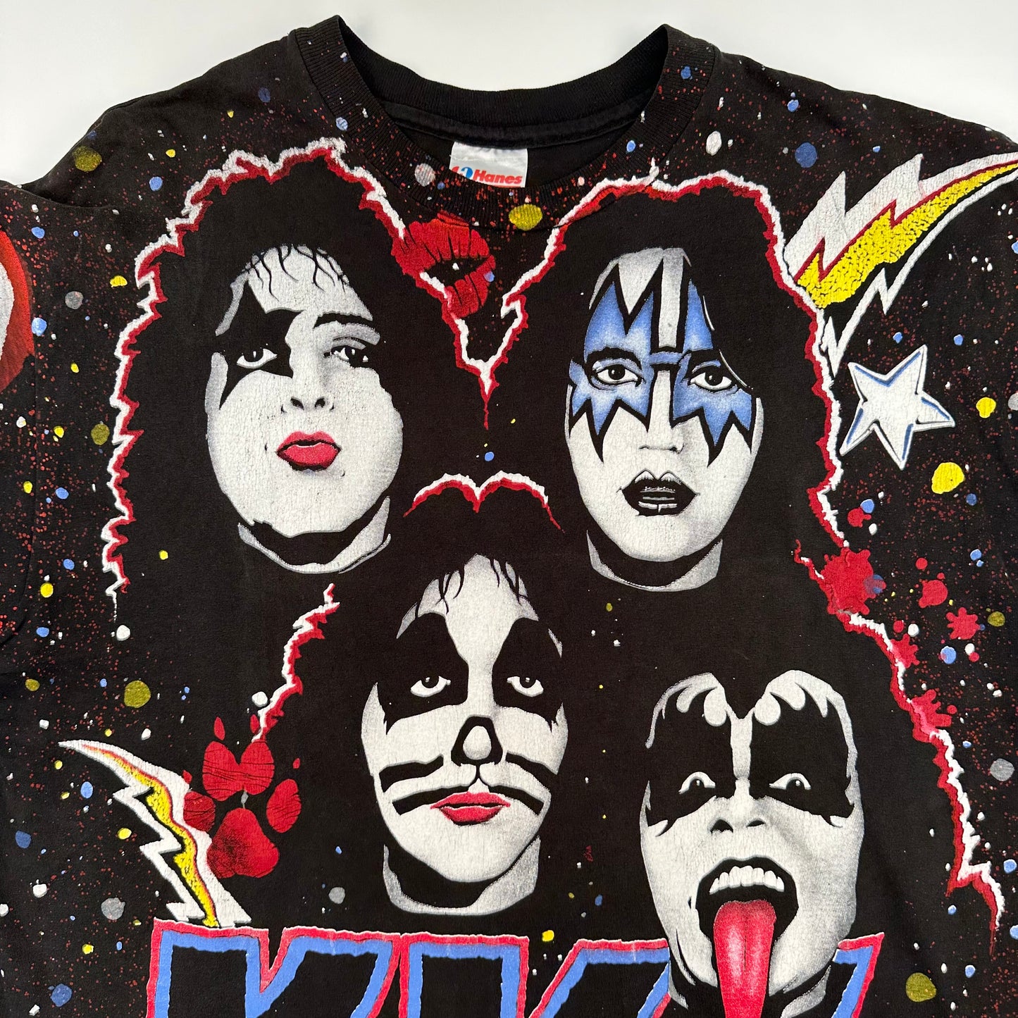 Vintage 1992 Kiss Shirt XL All Over Print