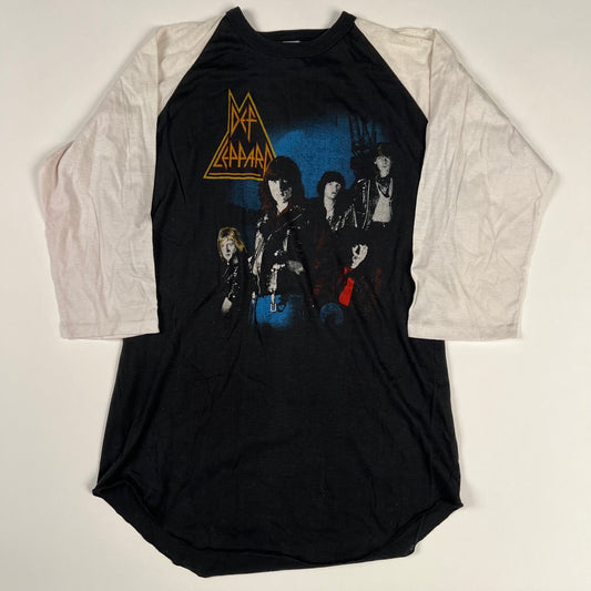 Vintage 80s Def Leppard Shirt XL Rock Brigade