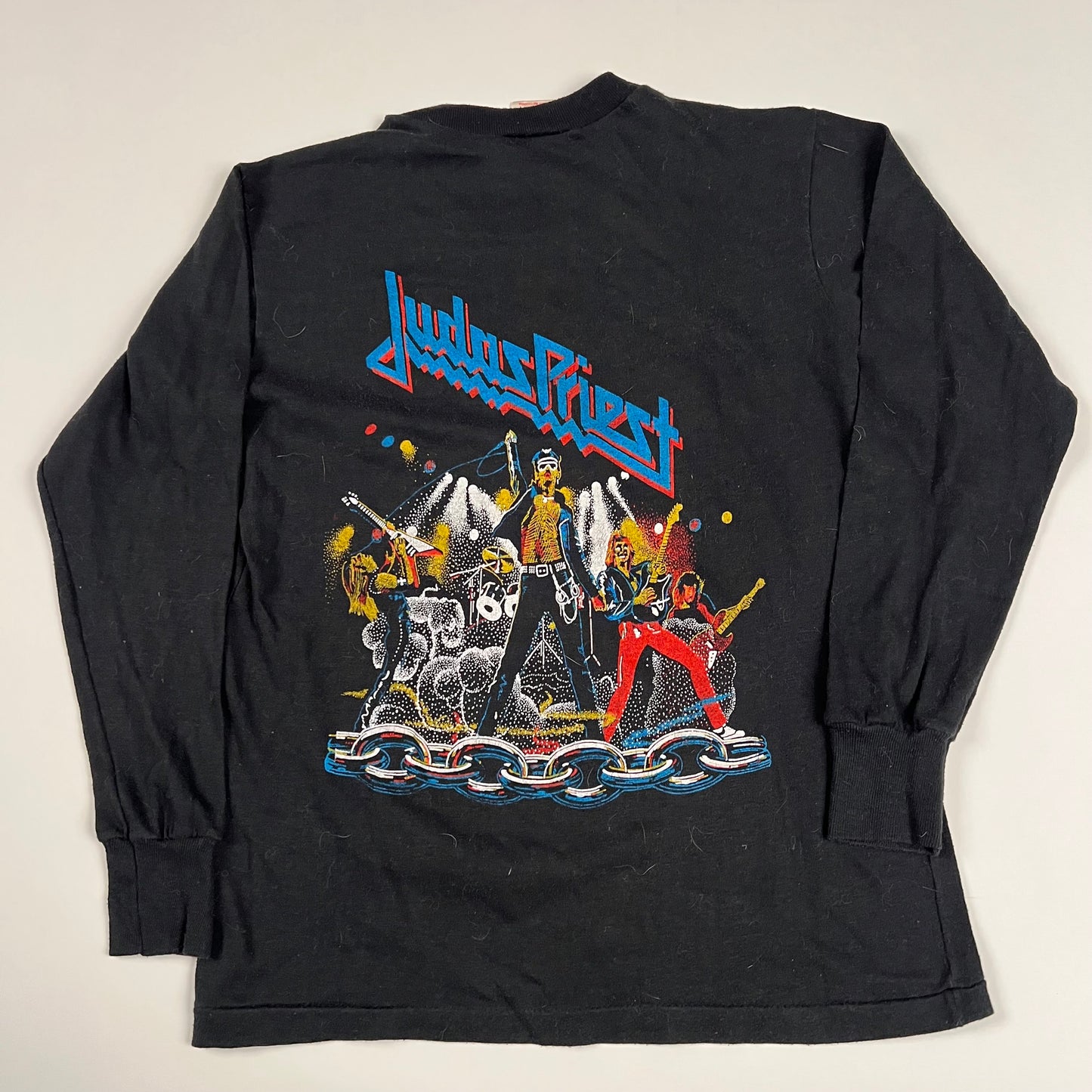 Vintage 80s Judas Priest Long Sleeve Shirt Small