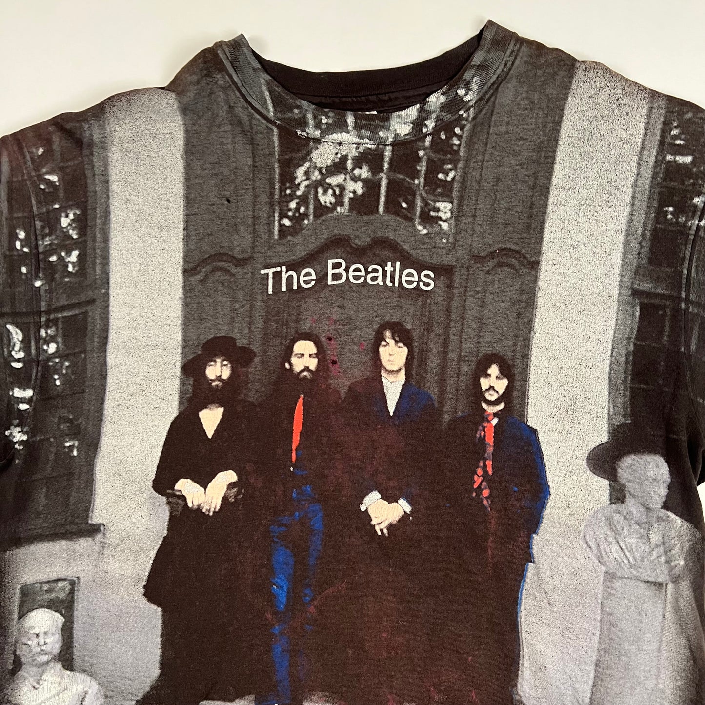 Vintage 90s The Beatles Shirt XL All Over Print