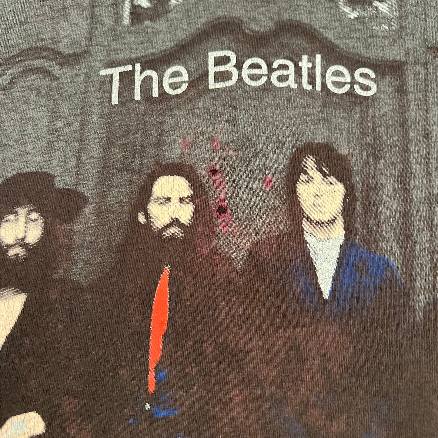 Vintage 90s The Beatles Shirt XL All Over Print