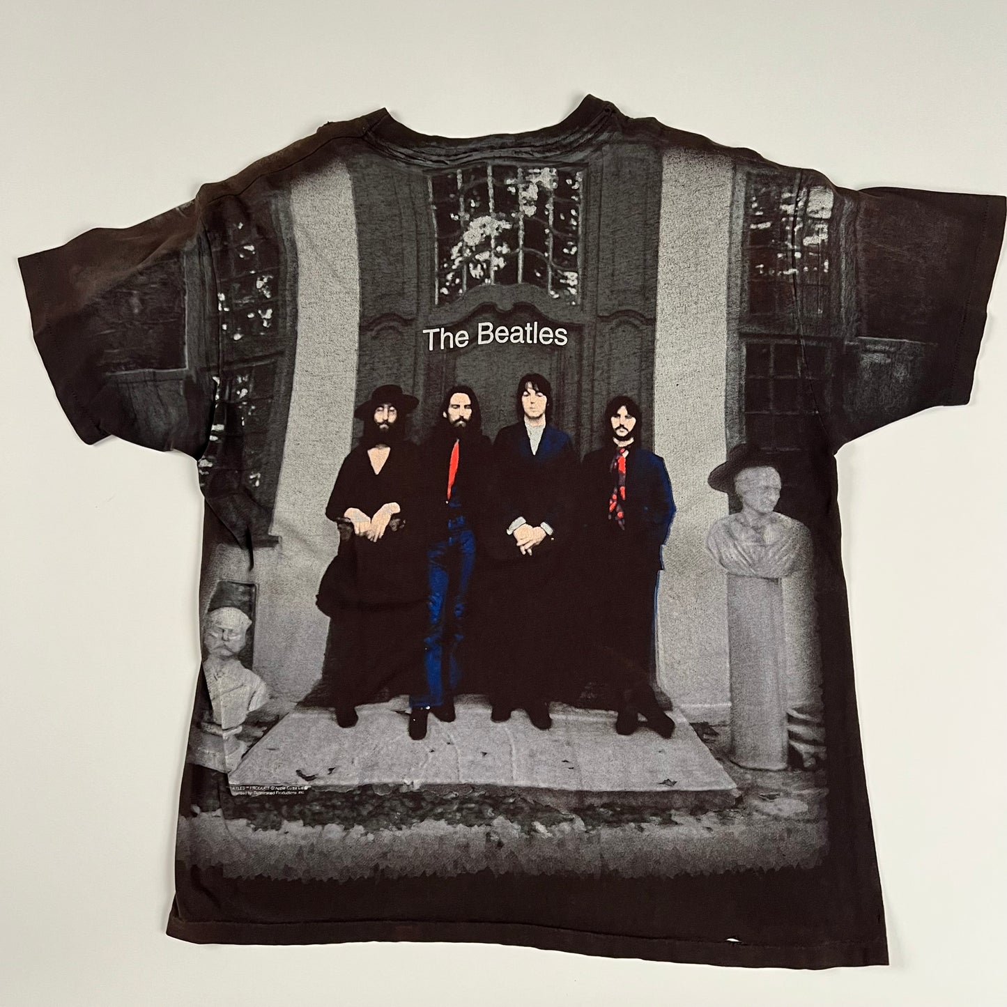 Vintage 90s The Beatles Shirt XL All Over Print