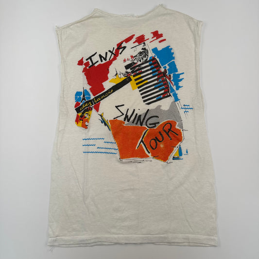 Vintage 80s Inxs Sleeveless Shirt Medium Swing Tour