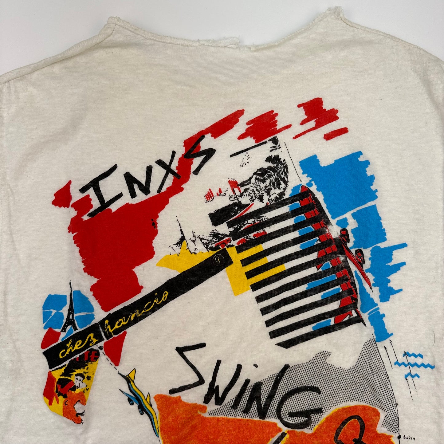 Vintage 80s Inxs Sleeveless Shirt Medium Swing Tour