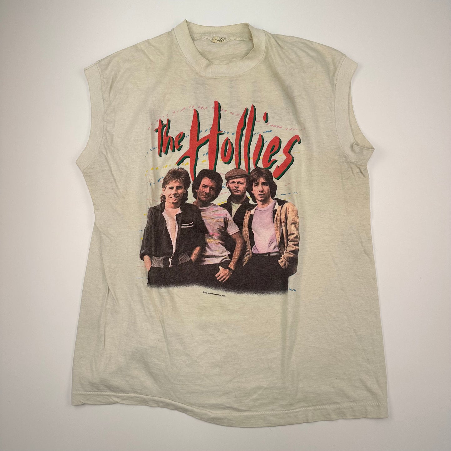 Vintage 1983 The Hollies Sleeveless Shirt XL