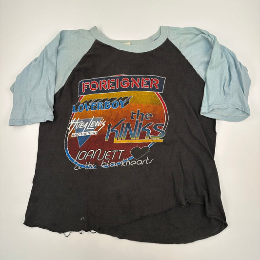 Vintage 1982 Foreigner Shirt Large Loverboy Kinks Joan Jett