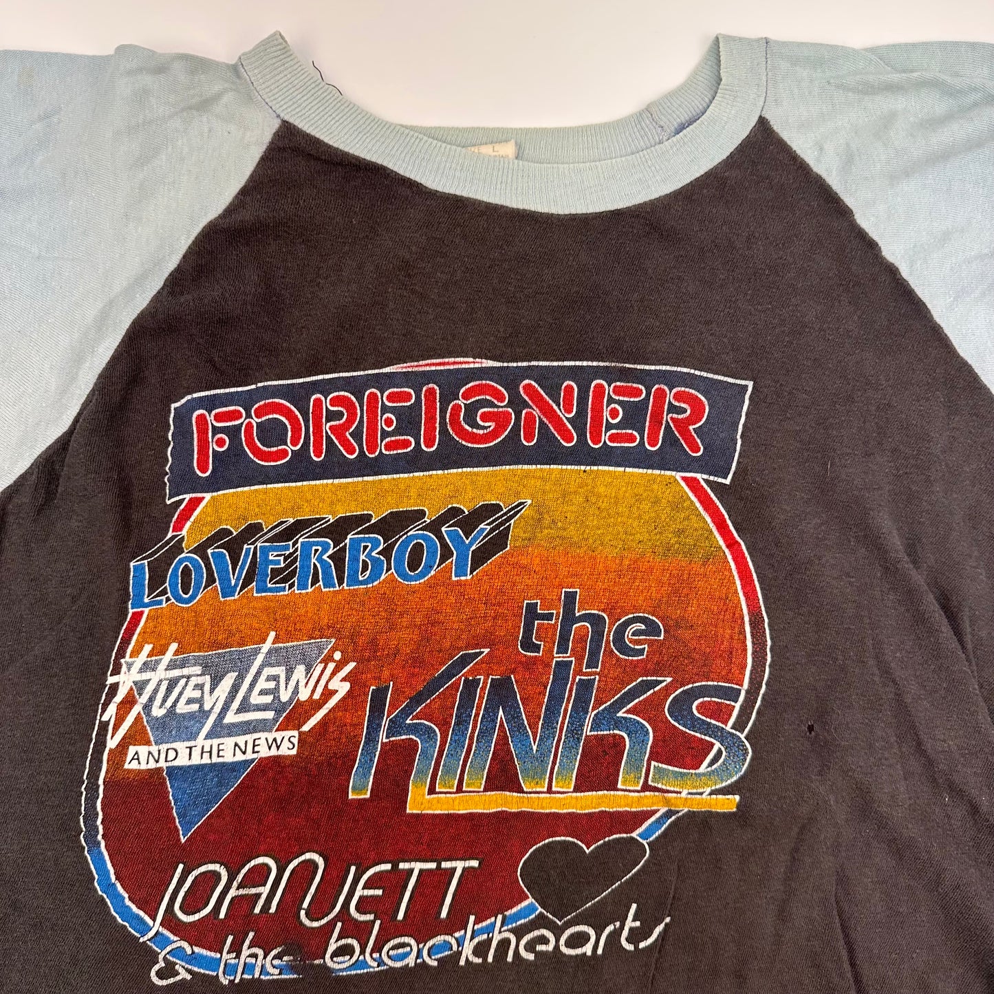 Vintage 1982 Foreigner Shirt Large Loverboy Kinks Joan Jett