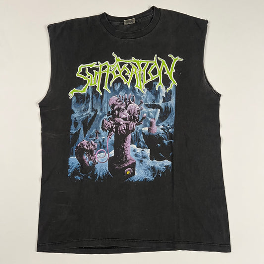 Vintage 90s Suffocation Sleeveless Shirt Large Breeding The Spawn