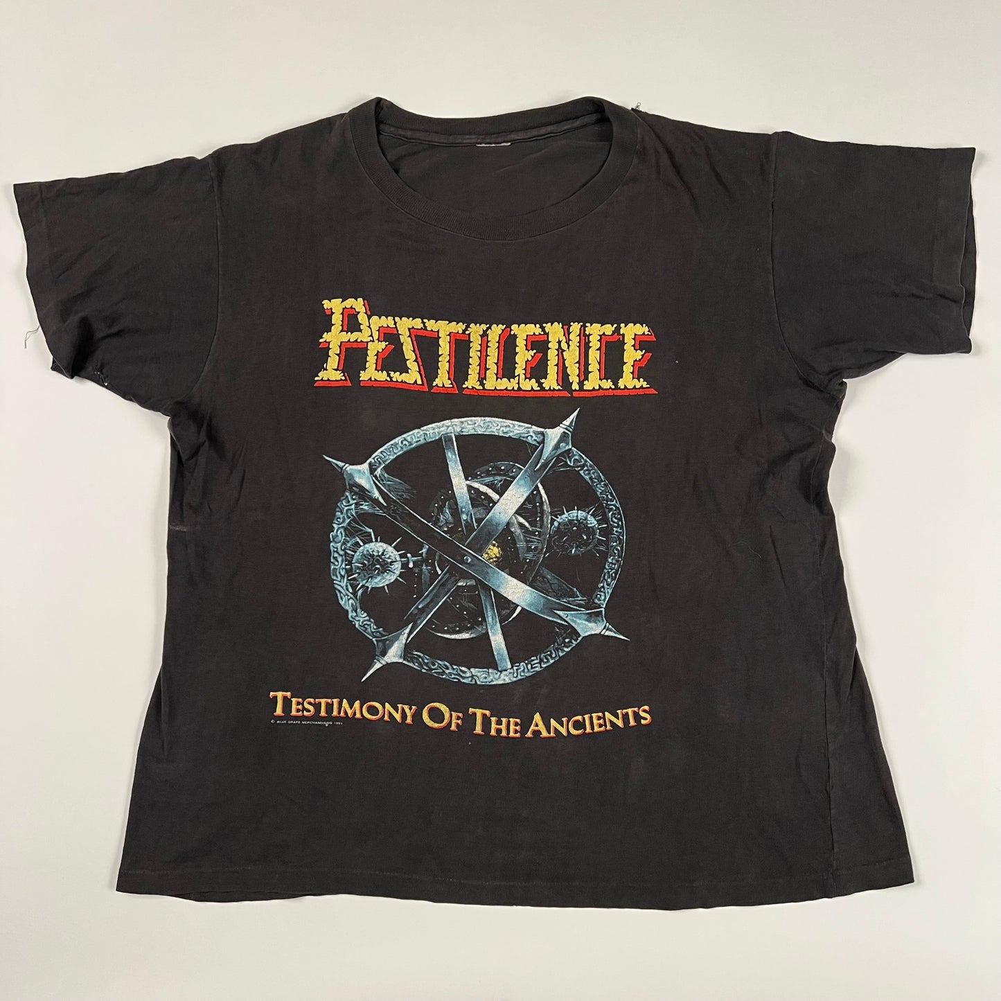 Vintage 1991 Pestilence Shirt XL Testimony Of The Ancients