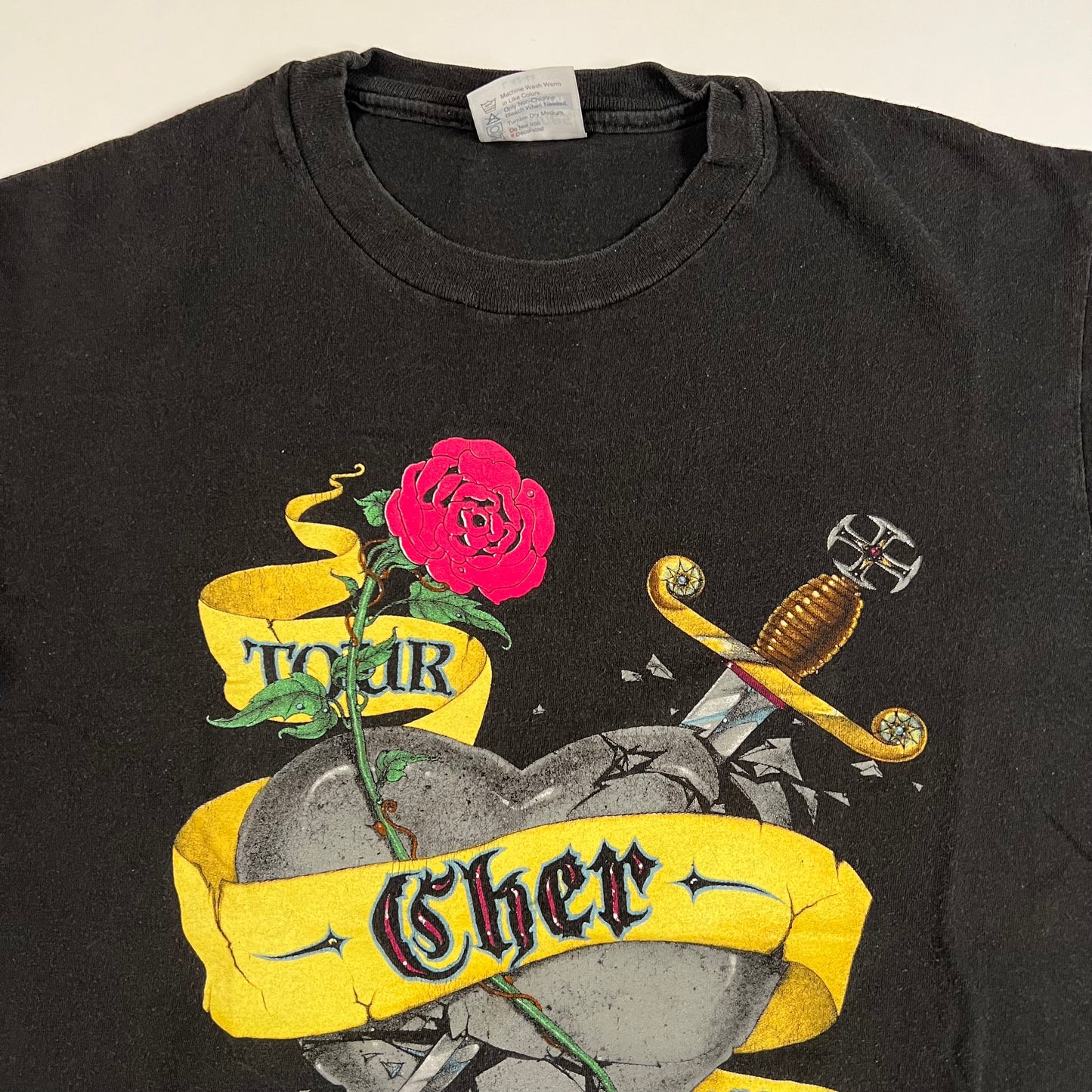 Vintage 1990 Cher Shirt Large Heart Of Stone Tour