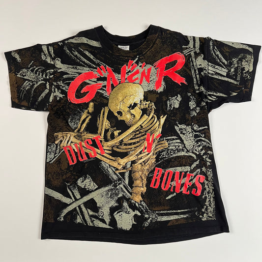 Vintage 1992 Guns N Roses Shirt XL Dust N Bones All Over Print