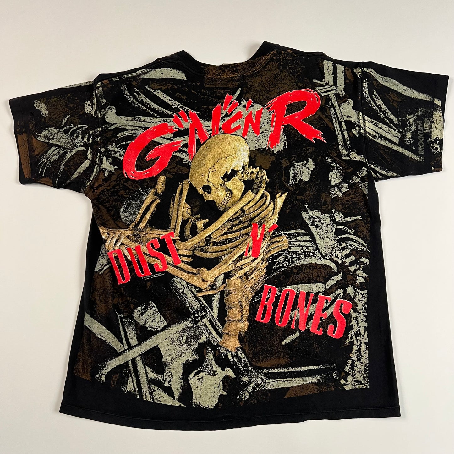 Vintage 1992 Guns N Roses Shirt XL Dust N Bones All Over Print