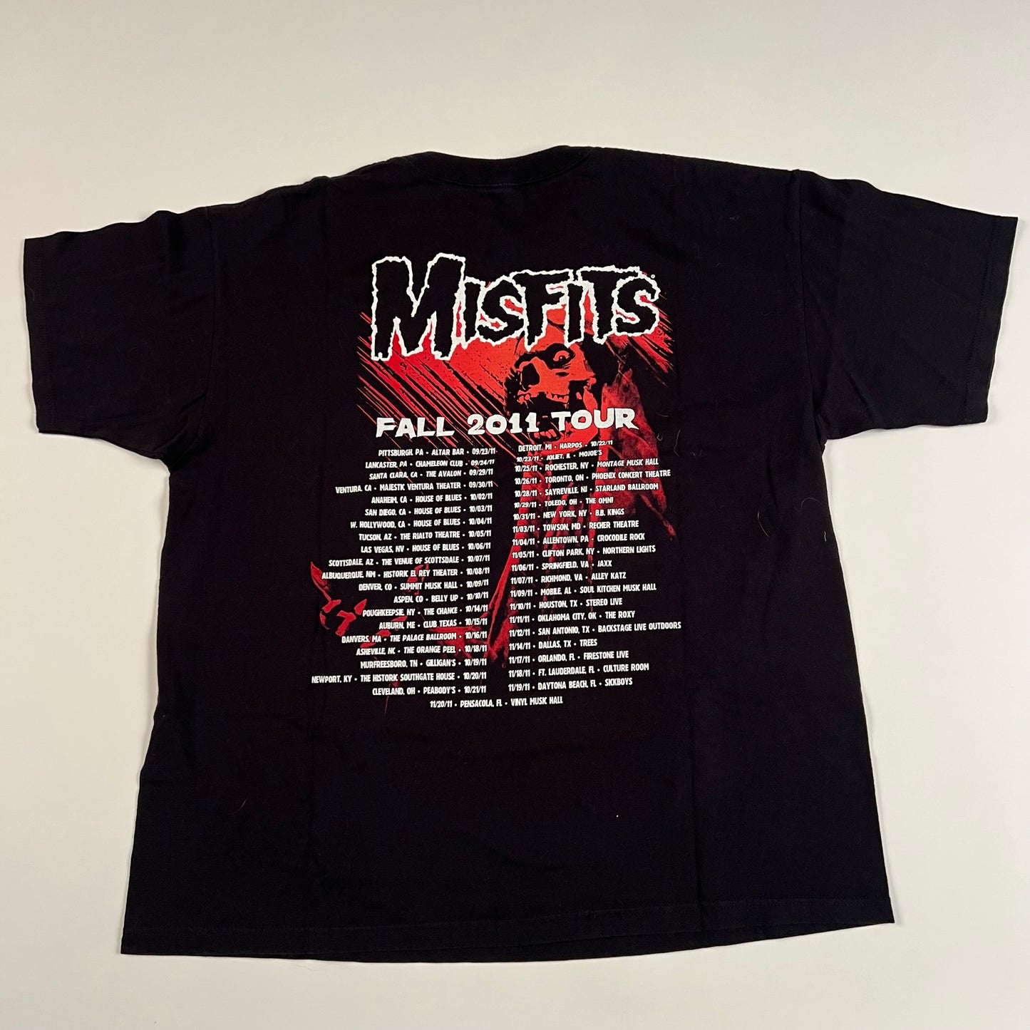 2011 Misfits Shirt XL Fall Tour