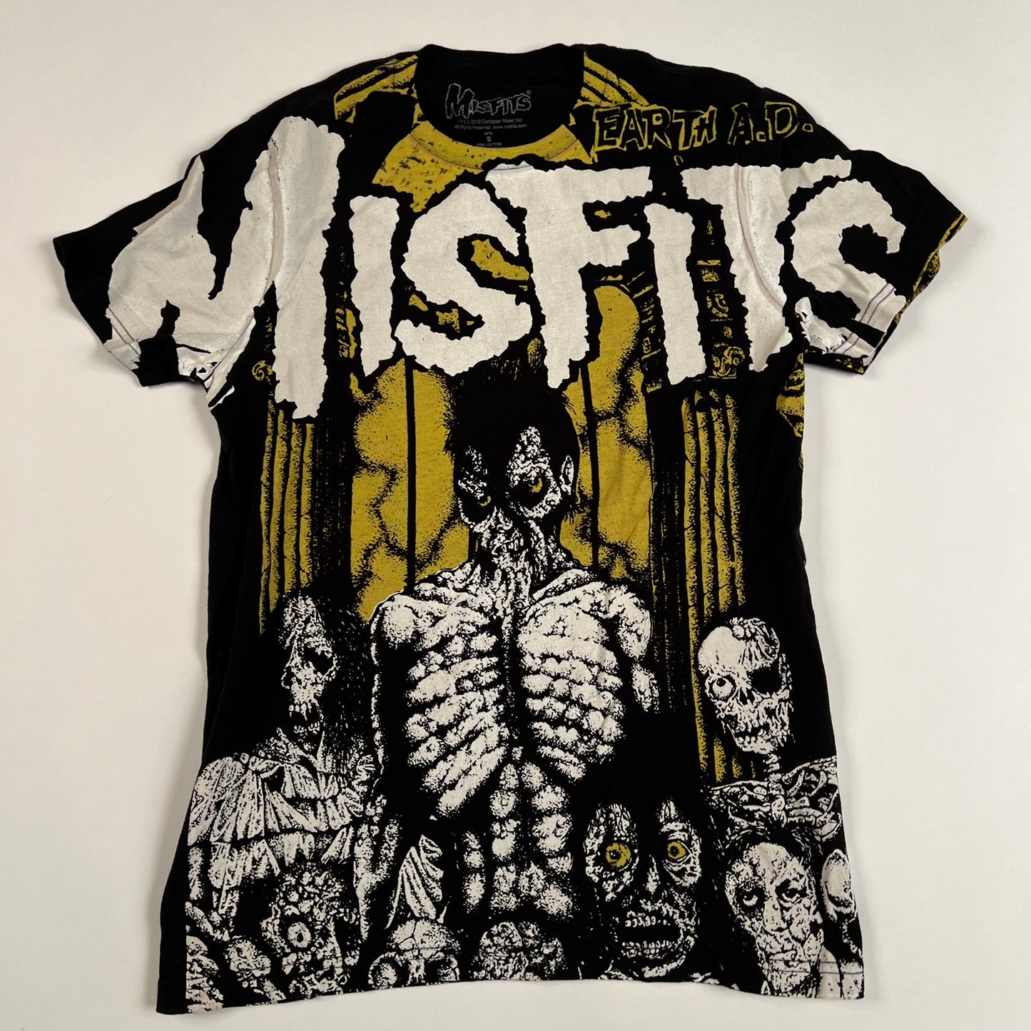 2018 Misfits Shirt Small All Over Print Earth AD