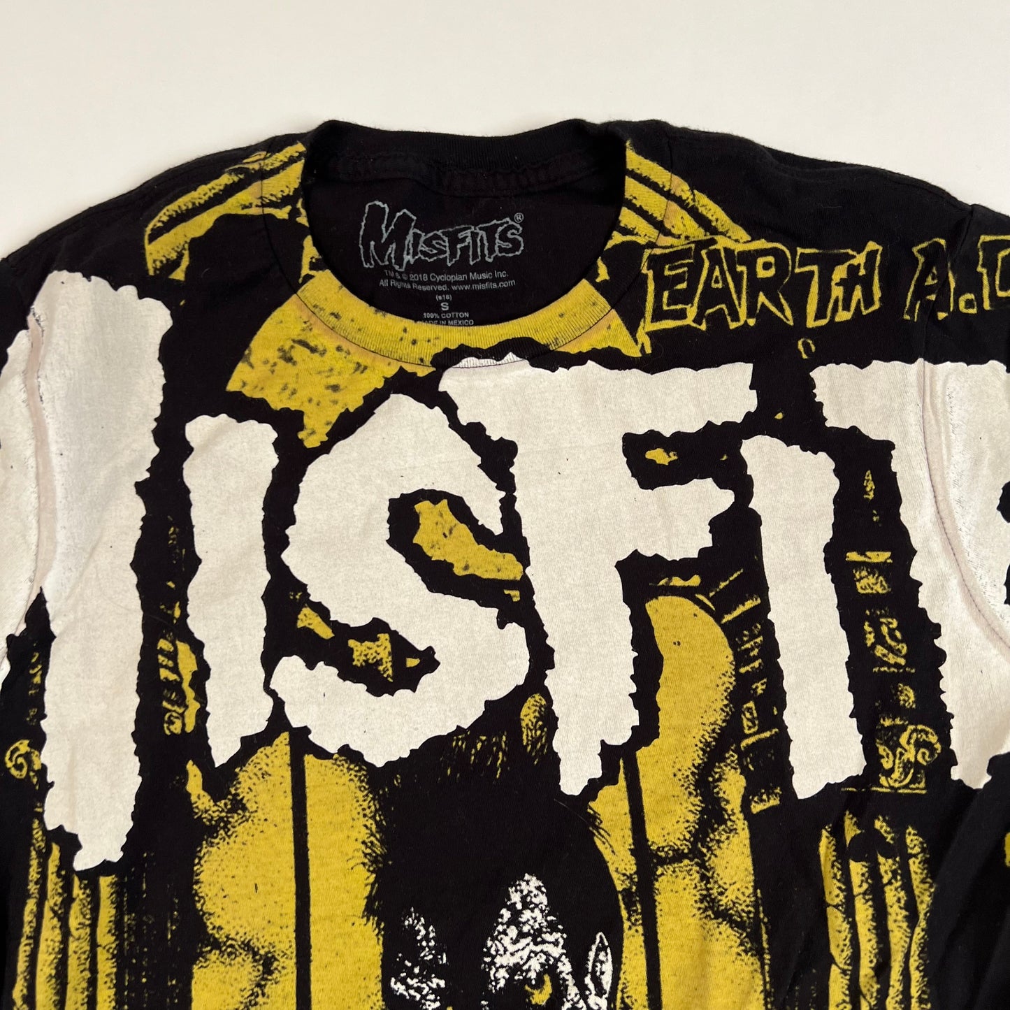 2018 Misfits Shirt Small All Over Print Earth AD