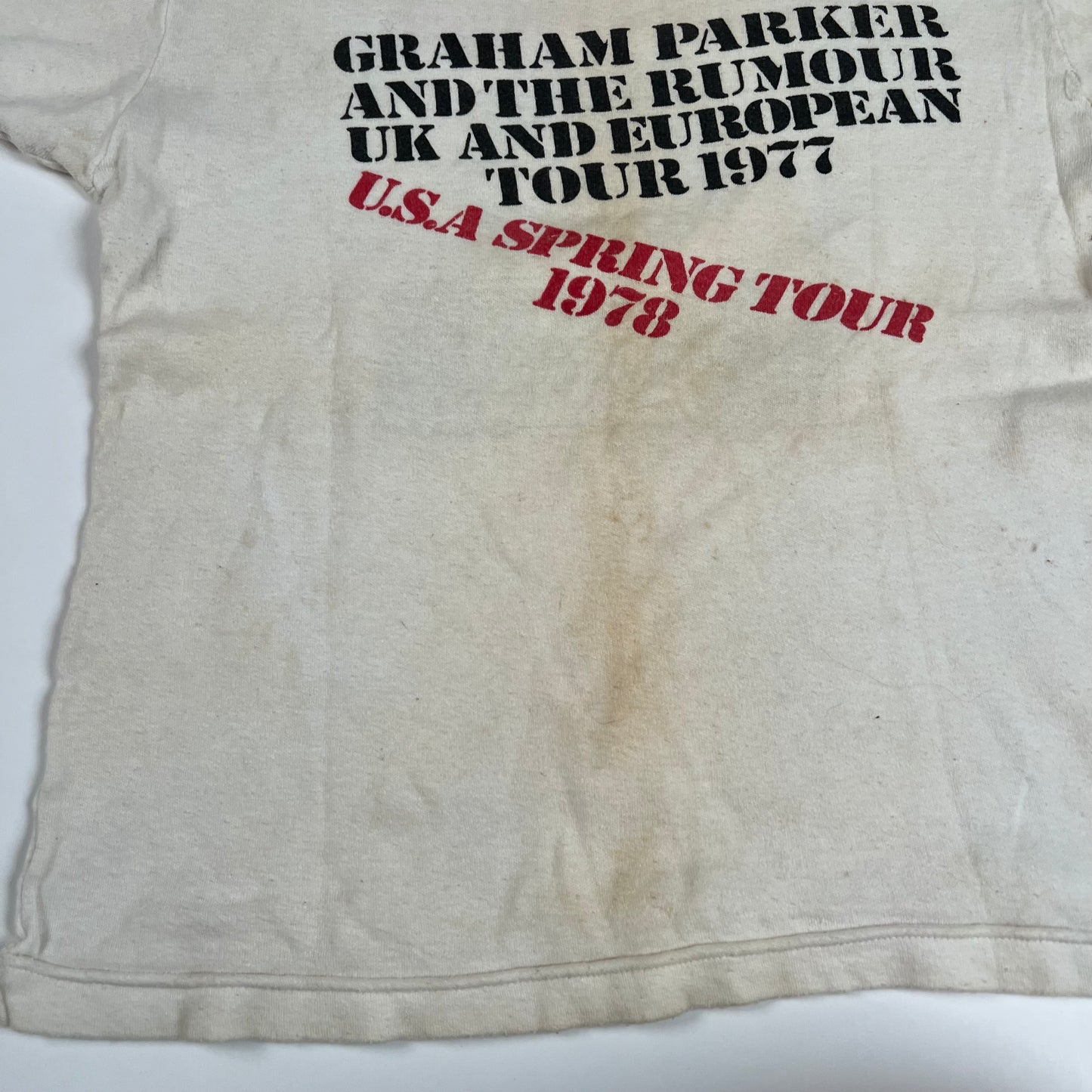 Vintage 1977 Graham Parker Shirt Medium Stick To Me 77-78 Tour