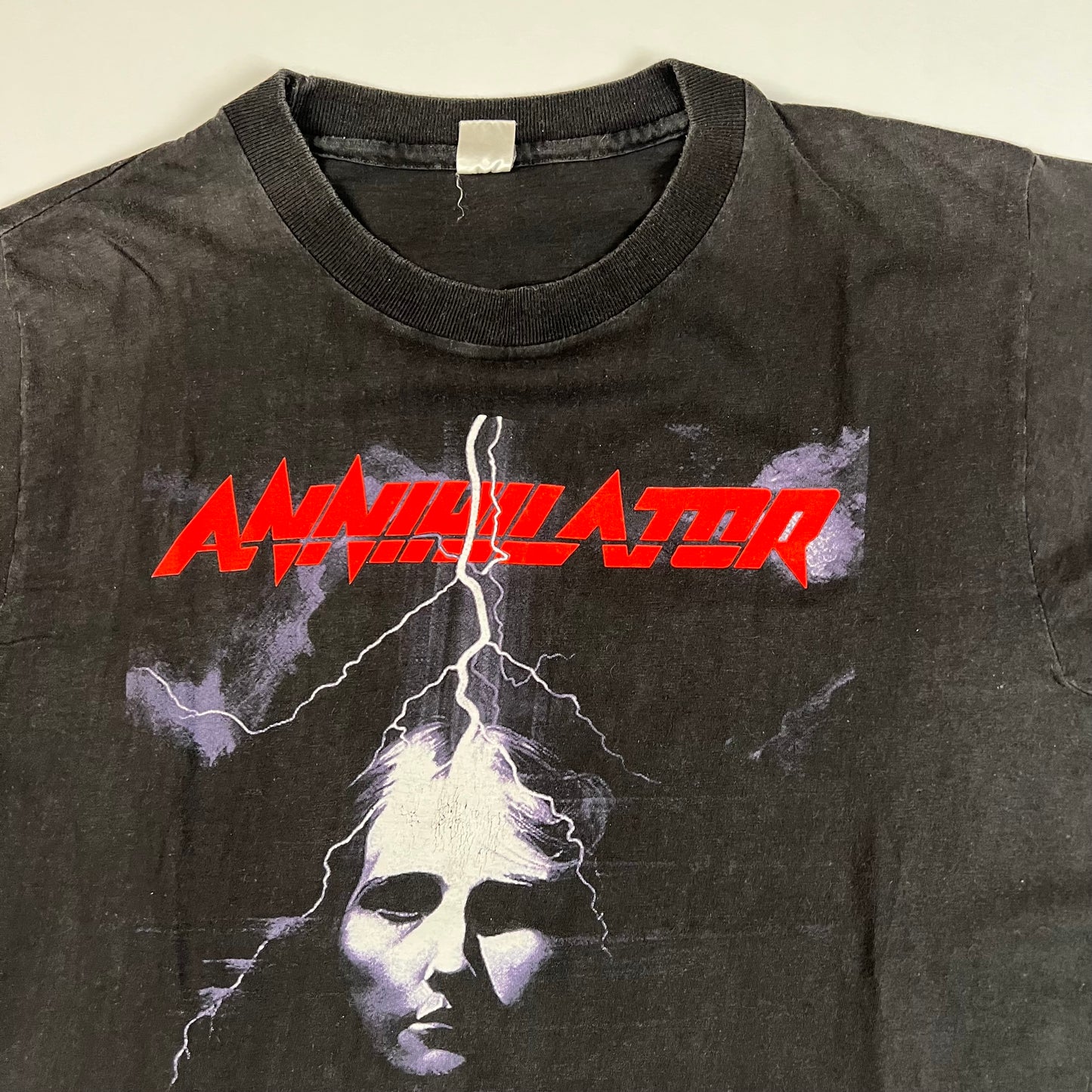 Vintage 1990 Annihilator Shirt Large Never Neverland 90-91 Tour