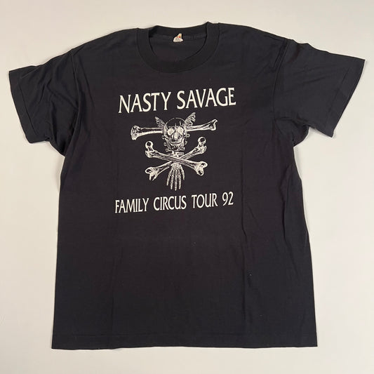 Vintage 1992 Nasty Savage Shirt XL Family Circus Tour