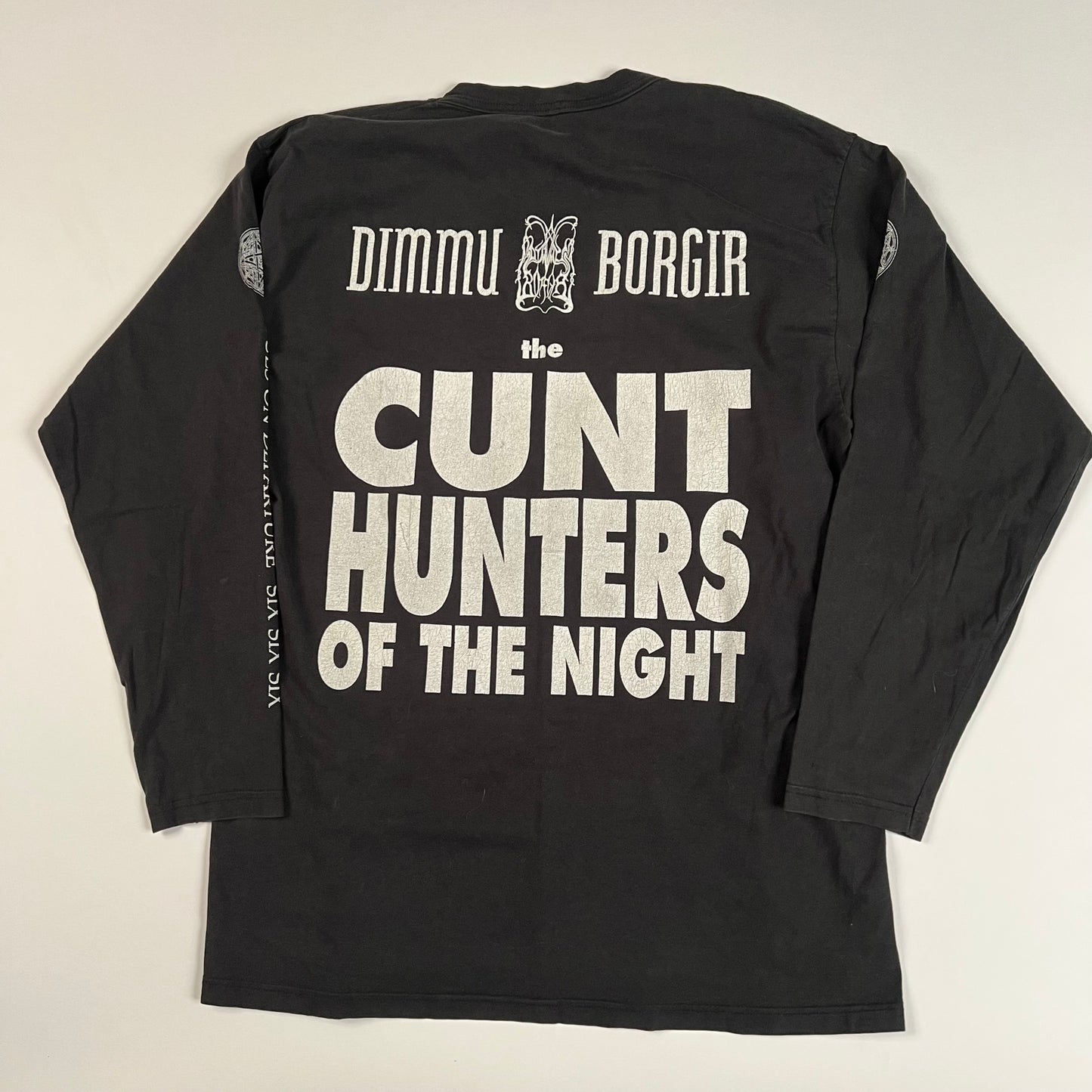 Vintage 90s Dimmu Borgir Long Sleeve Shirt XL Hunters Of The Night