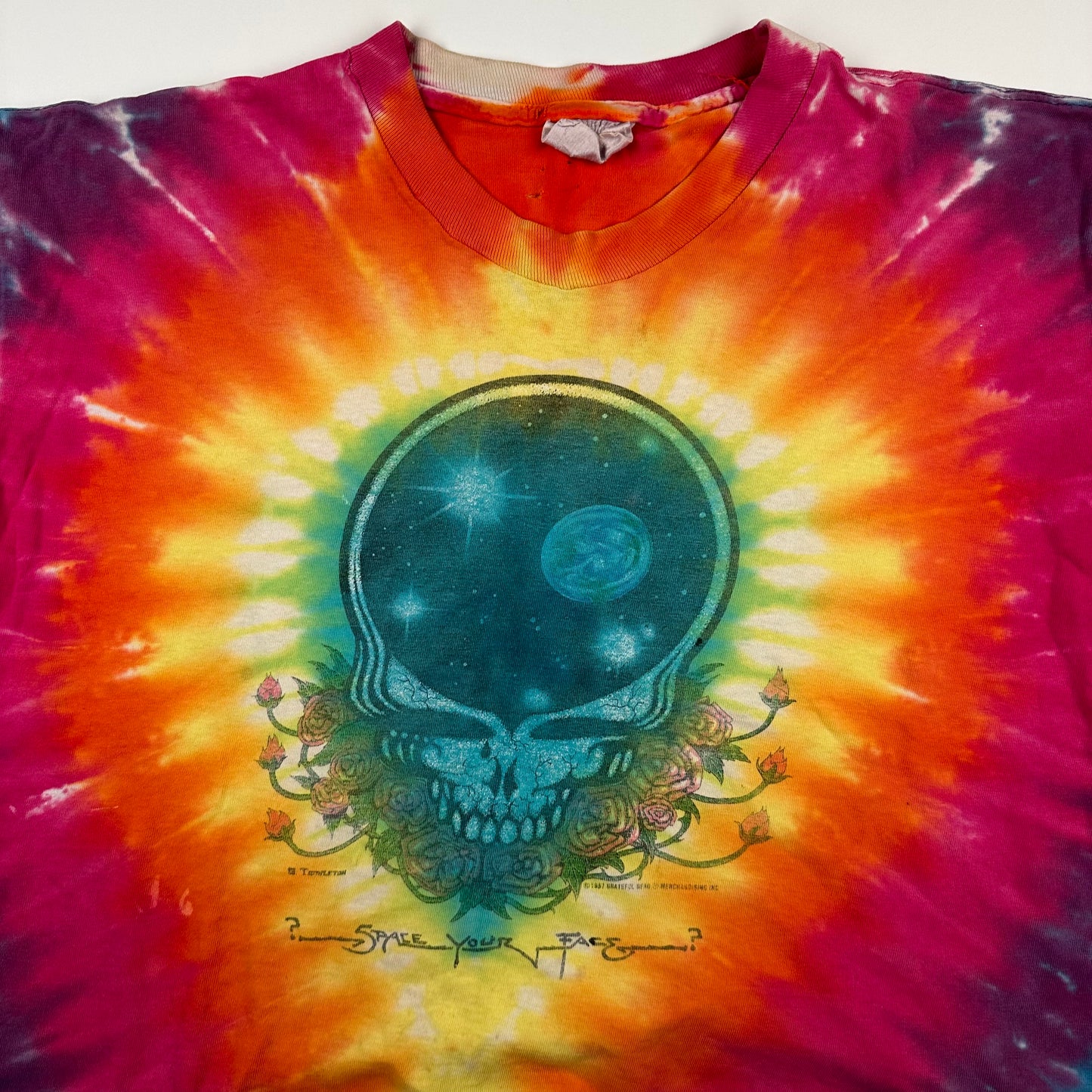 Vintage 1987 Grateful Dead Crop Top Shirt Large 25 Years