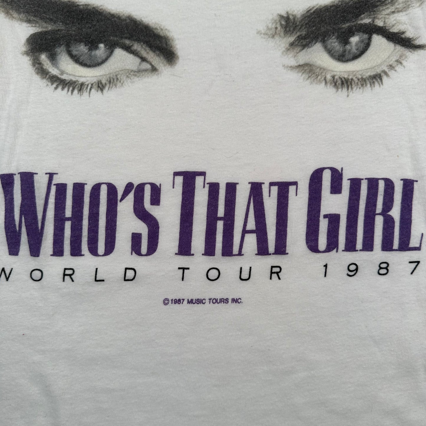 Vintage 1987 Madonna Tank Top Shirt Large Who's That Girl