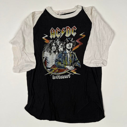 Vintage 70s AC/DC Shirt Large Dirty Deeds Done Dirt Cheap